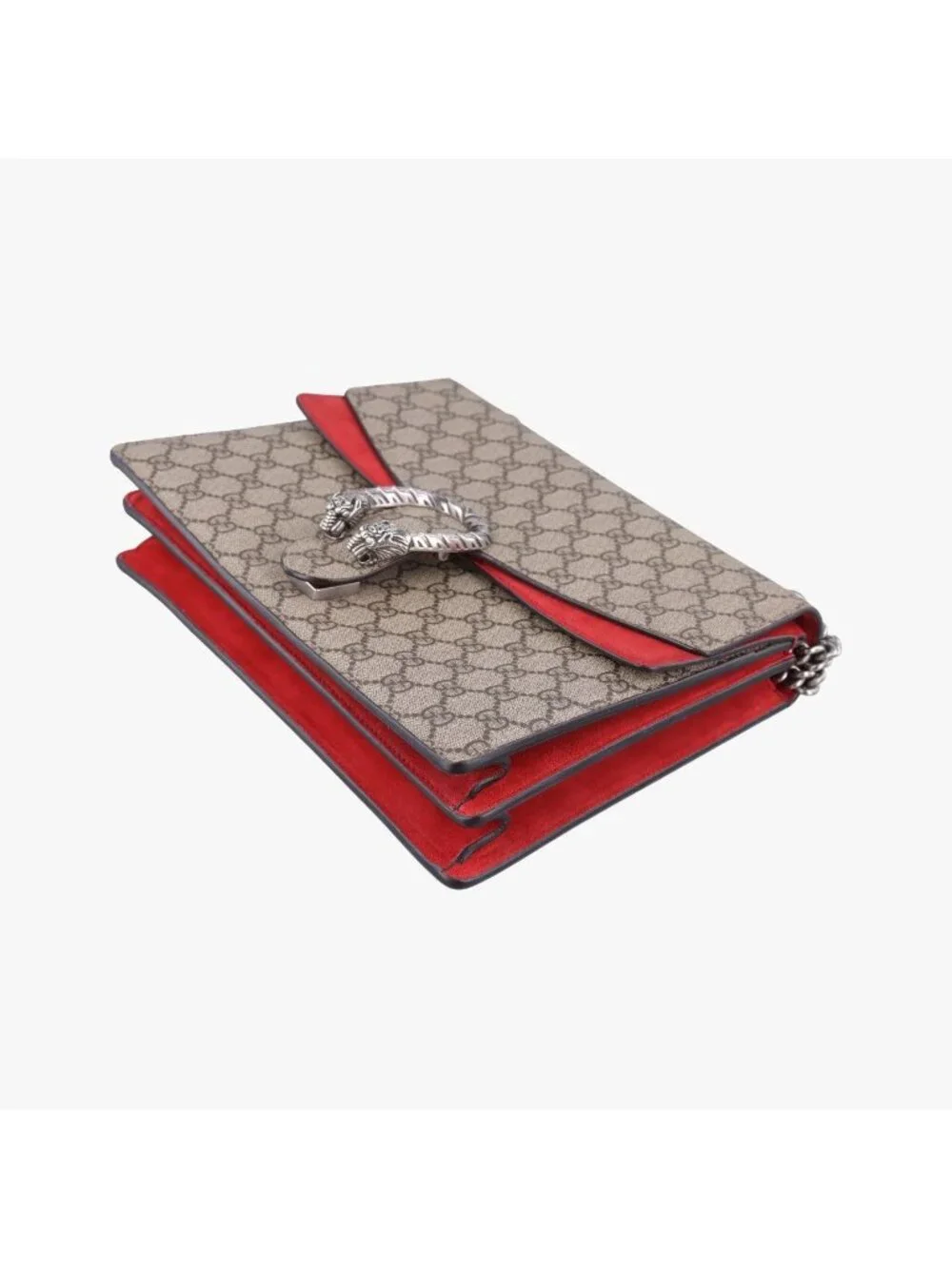 Gucci Dionysus Beige Red Canvas Suede Shoulder